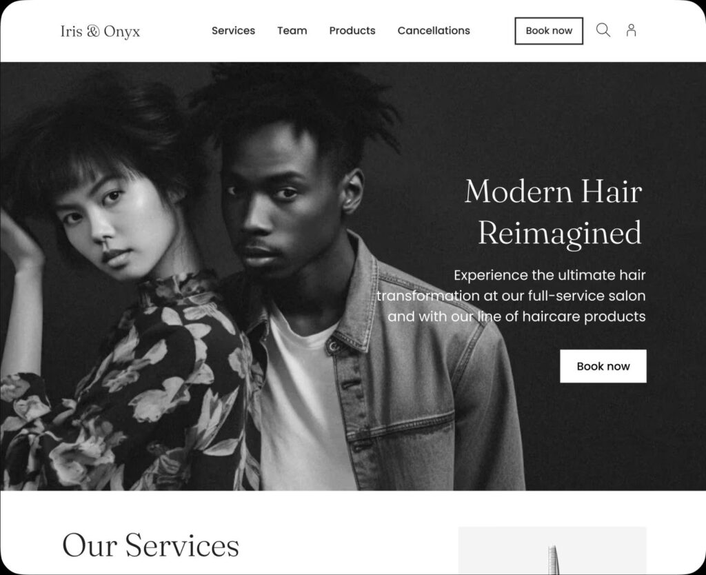 iris-onyx website built with square website builder