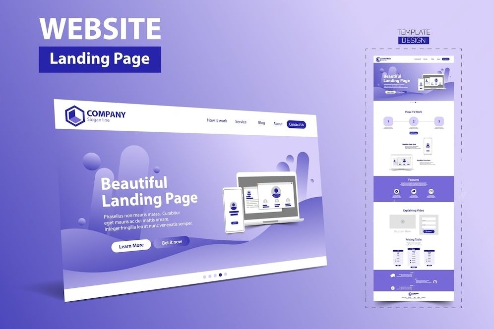 single page design demo
